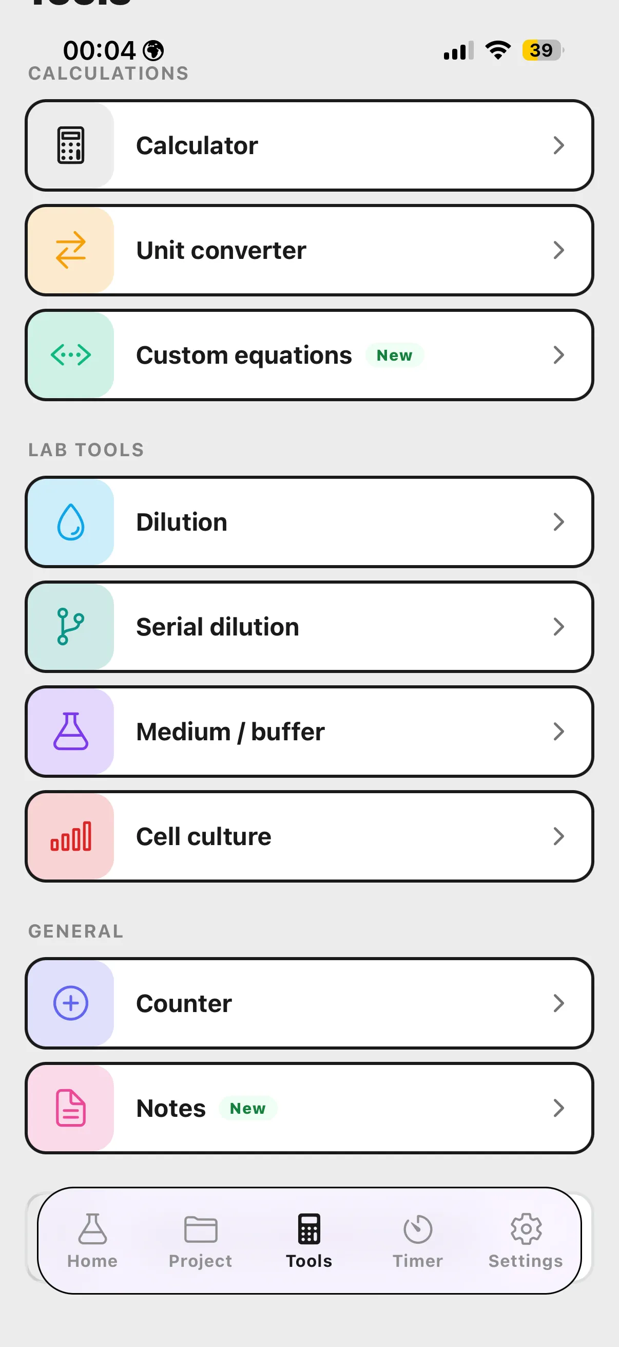 Lab Laps lab tools screenshot