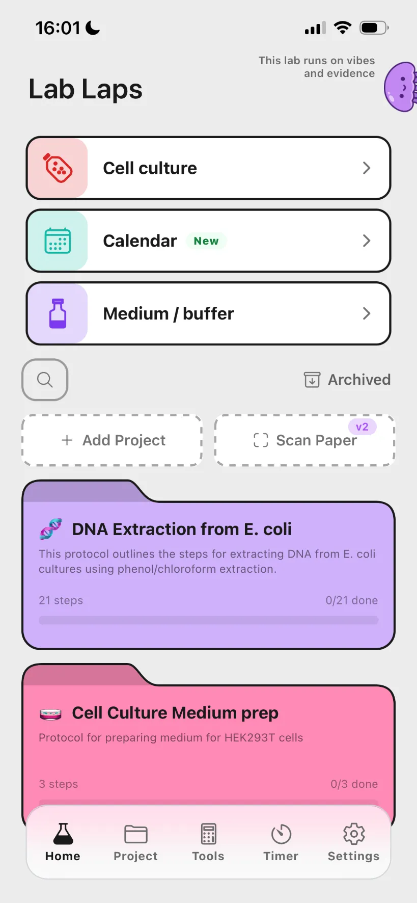 Lab Laps app screenshot